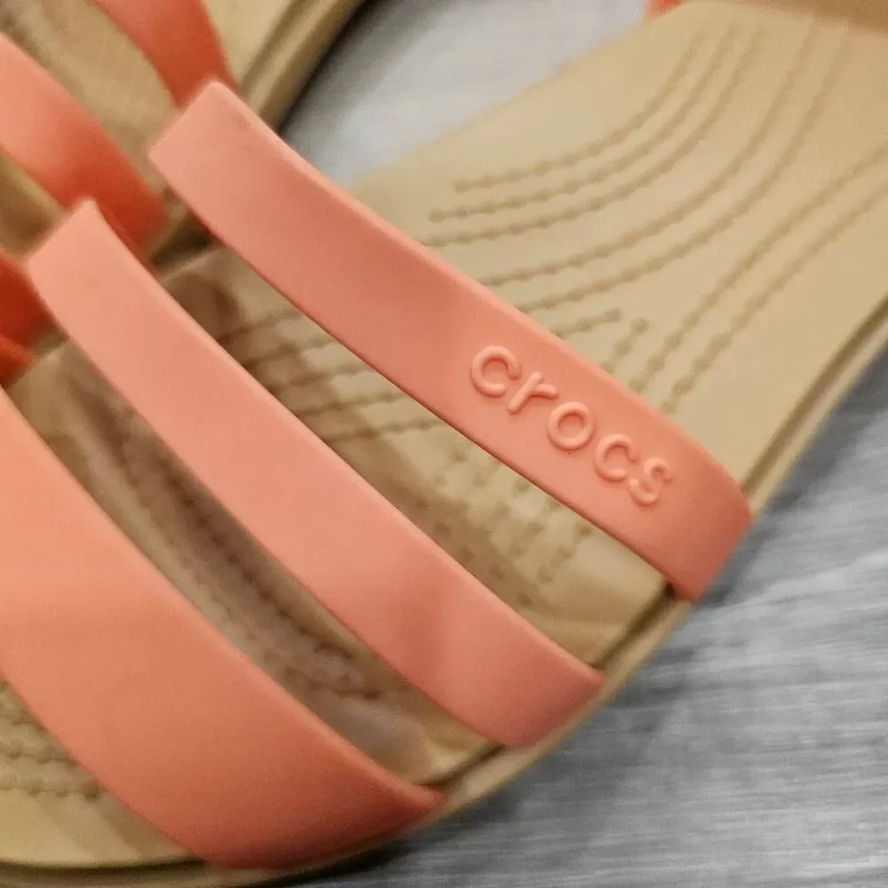 Crocs slippers Peach color flats - Picture 6 of 6